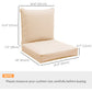 Outsunny Patio Chair Cushions, Thick Deep Seat Outdoor Seat Cushion with Back Cushion, Beige