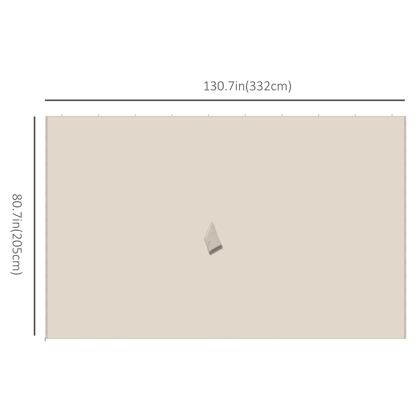 Outsunny 10' x 13' Universal Gazebo Sidewall Set with 4 Panels, Hooks/C-Rings Included for Pergolas & Cabanas, Beige