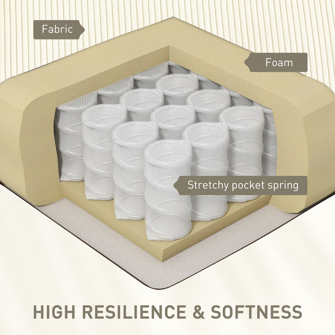 HOMCOM Push Back Recliner Chair, Vibration Massage Recliner for Living Room with Extendable Footrest, Remote, Pocket, Cream