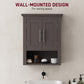 kleankin Bathroom Wall Cabinet, Medicine Cabinet, Toilet Storage Cabinet with Shelf for Living Room and Entryway, White
