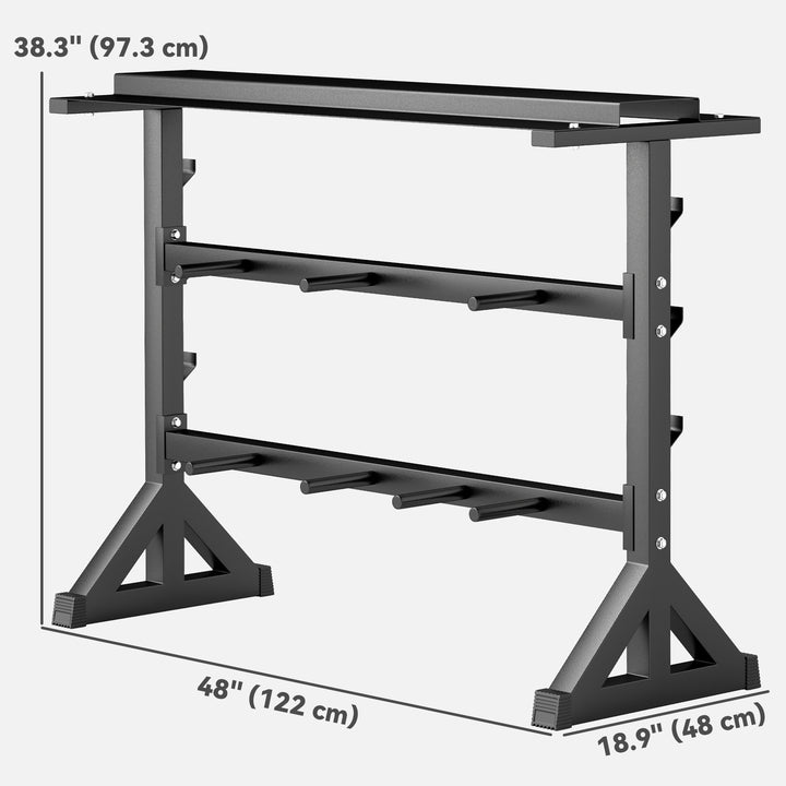 Soozier 1100LBS Capacity Weight Rack, Weight Plate Rack, and Dumbbell Rack for Home Gym Storage