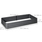 Outsunny 6' x 3' x 1' Raised Garden Bed with 2 Trellis Tomato Cages, Steel Frame Elevated Planter Box, Black