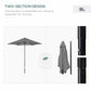 Outsunny 6.6FT Patio Umbrella, Outdoor Parasol with 6 Solid Ribs, Green