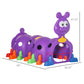 Qaba Lion Design Tunnel for Kids to Crawl Through, for 3-6 Years, Purple