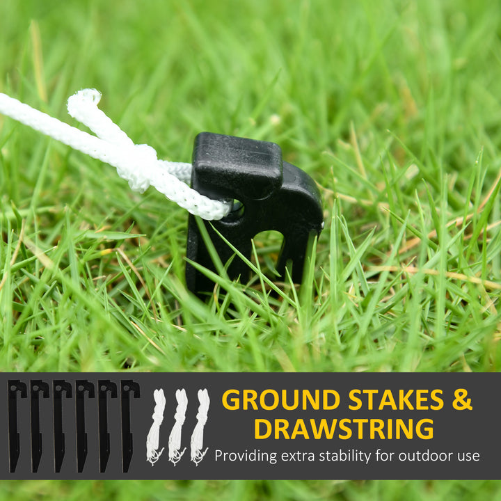 Outsunny 10FT Christmas Inflatable Archway, Outdoor Xmas Blow Up Santa Claus and Snowman Arch with Built-in LED Lights for Yard