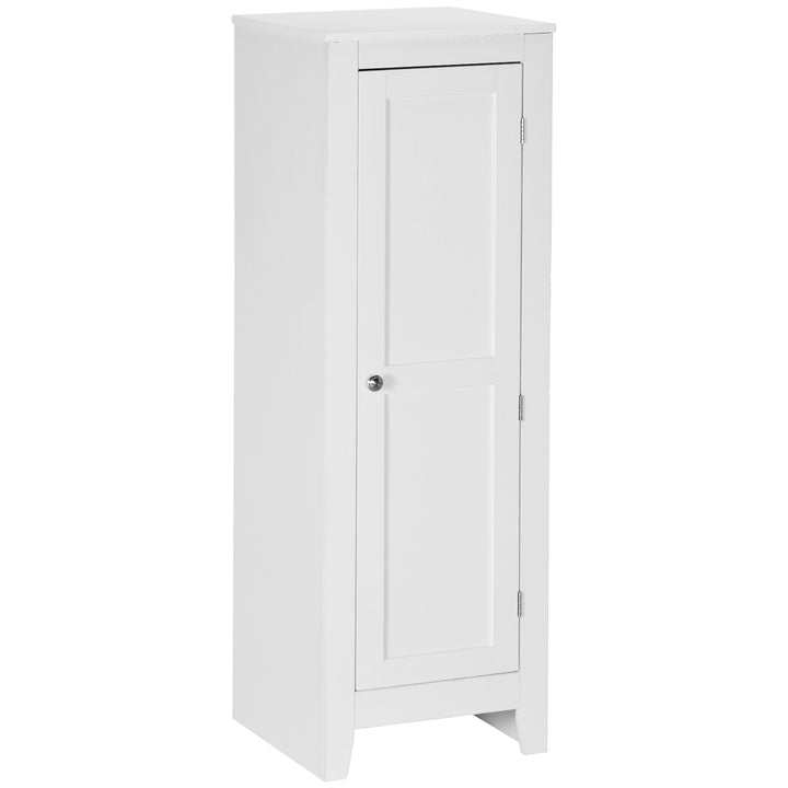 HOMCOM Kitchen Pantry Storage Cabinet with Adjustable Shelves, Small Storage Cabinet with Door and Shelves, White