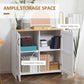 HOMCOM Kitchen Buffet Storage with 2 Doors and 2 Adjustable Shelves 90 x 39.5 x 88 cm White