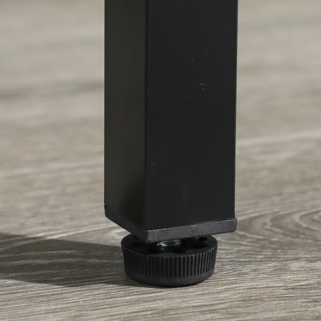 Soozier Mini Folding Table Tennis Table with Aluminium Frame, Portable Outdoor Ping Pong Table with Net for Indoor Outdoor Garden Camping, Black