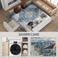 HOMCOM 6x9 Area Rug, Vintage Machine Washable Rug, Non-Slip Floor Carpet for Living Room, Bedroom, Dining Room, Blue