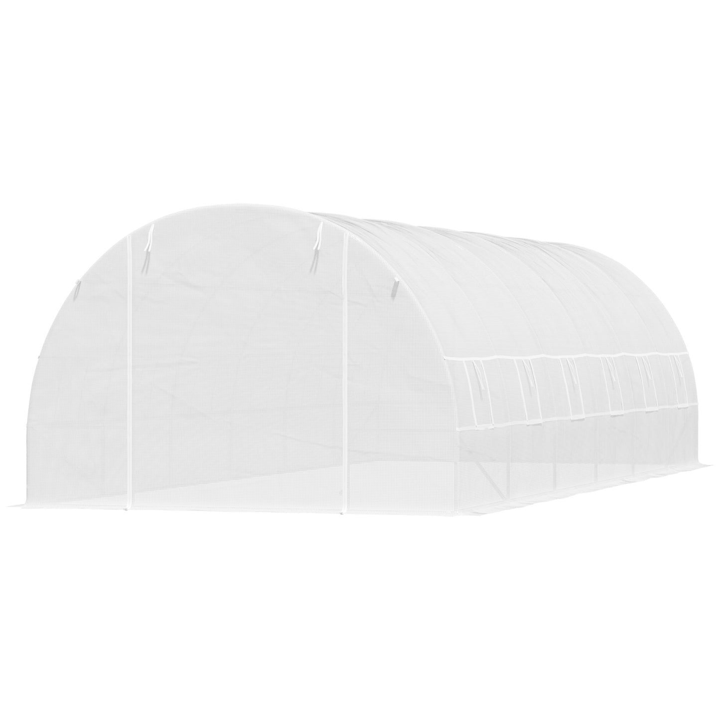 Outsunny 26' x 10' x 6.6' Large Walk in Tunnel Greenhouse Garden Plant Seed Green House Premium Steel Frame