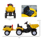 Aosom Ride on Toy Dump Truck for Kids, Pedal Construction Car with Detachable Trailer for 3 Year Old, Yellow
