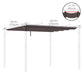 Outsunny Retractable Replacement Pergola Canopy for 10' x 10' Pergola, Pergola Cover Replacement, Cream White
