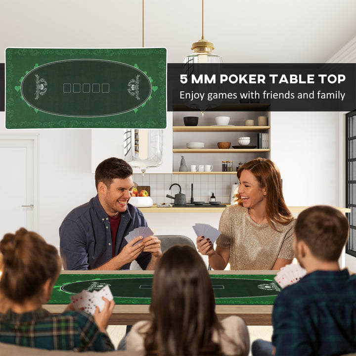 Soozier Poker Table Top Poker Mat for 6 Player, Green