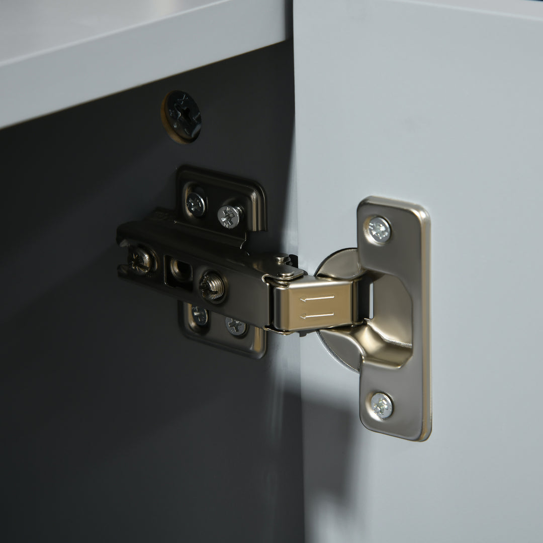 HOMCOM Modern Storage Cabinet Sideboard Buffet Cabinet with Gold Legs for Living Room Dining Room Hallway Grey