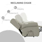 HOMCOM Wingback Lift Chair for Elderly, Power Chair Recliner with Footrest, Remote Control, Side Pockets, Grey