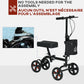 HOMCOM Steerable Knee Walker, Foldable Knee Scooter with Dual Braking System, Adjustable Height, Crutch Alternative, Red