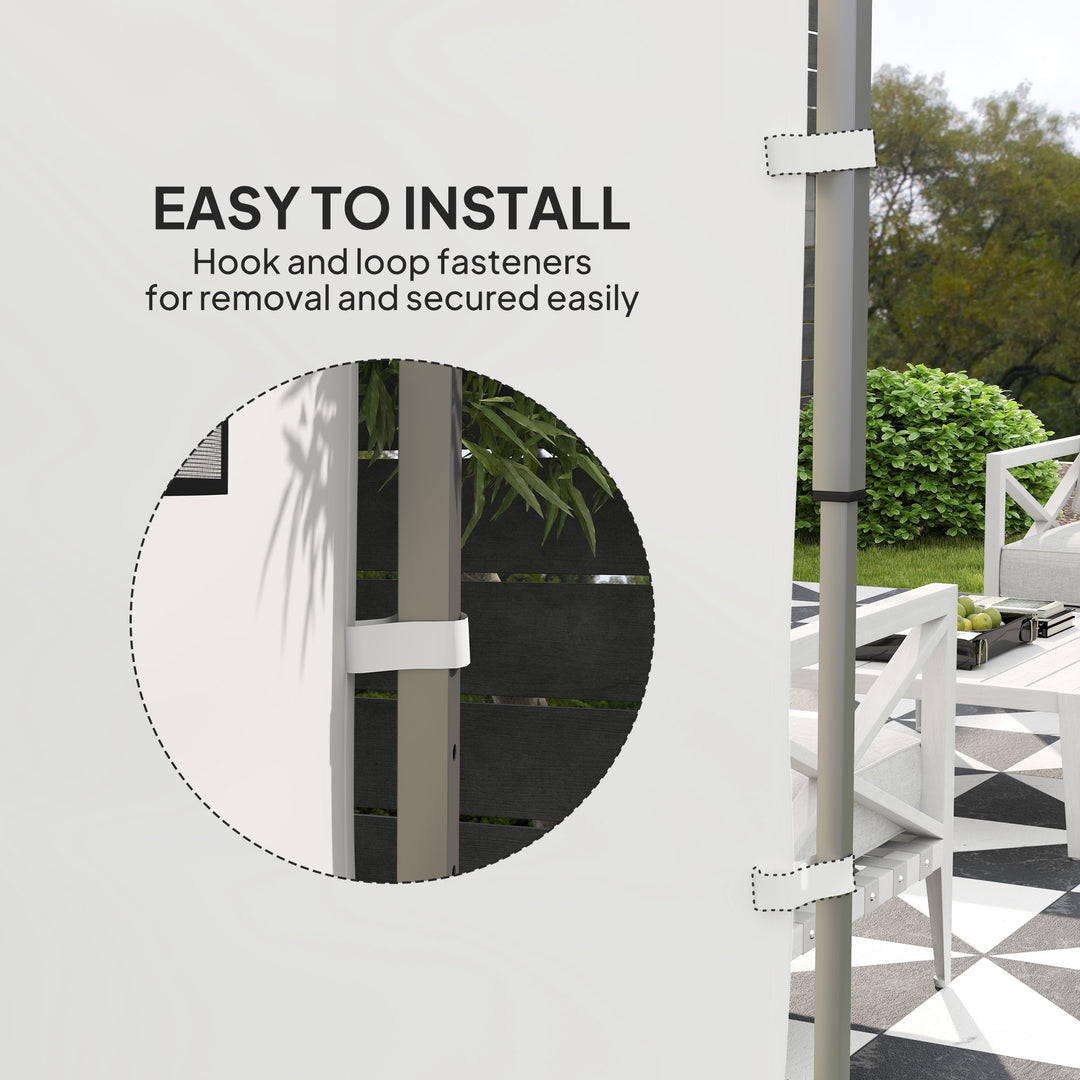 Outsunny Instant Canopy Sidewall with 4 Storage Bag for 10 x 10 ft Straight Leg Pop Up Canopies, 1 Pack Sidewall Only, White