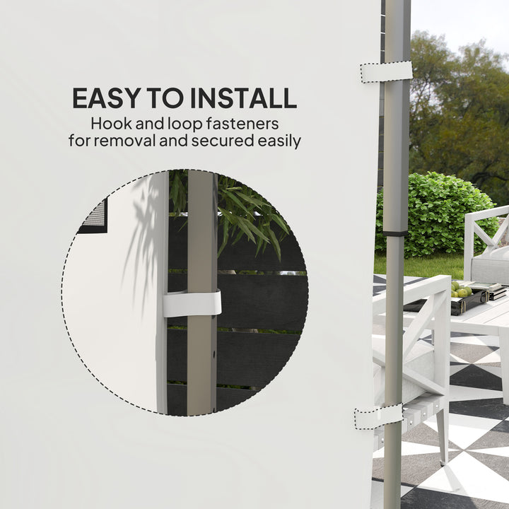 Outsunny Instant Canopy Sidewall with 4 Storage Bag for 10 x 10 ft Straight Leg Pop Up Canopies, 1 Pack Sidewall Only, White