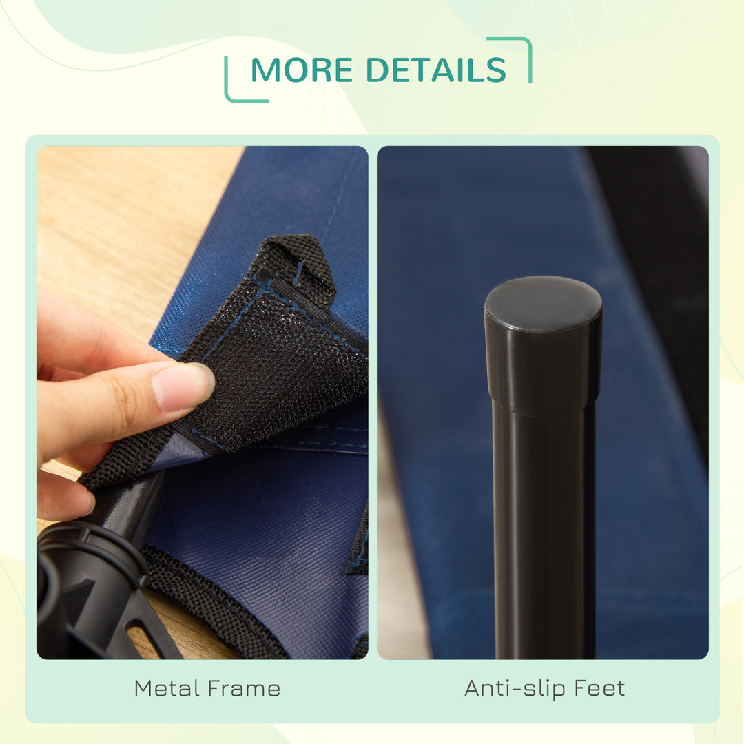 PawHut Elevated Dog Bed, Raised Dog Cot for M Sized Dogs, Indoor & Outdoor, 30" x 24" x 7", Blue