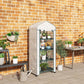 Outsunny 27" x 20" x 65" Portable Greenhouse with 4 Tier Shelves and Wheels, Outdoor Hot House Plant Flower Greenhouse, Steel Frame, Plastic Cover, Clear