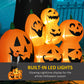 HOMCOM 9ft Inflatable Halloween Decoration Pumpkin Ghost with Pumpkins, Blow-Up Outdoor LED Display for Lawn, Garden, Party