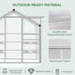 Outsunny 6.3' x 2.3' x 6.1' Outdoor Walk-in Greenhouse with 3-Tier Shelves, Garden Polycarbonate Green House Plants Flower Cold Frame with Aluminum Frame