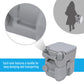 Outsunny Portable Toilet for Adults, Travel Toilet with 2 Detachable Tanks, Camping Toilet for Trips, 5.3 Gallon (20L), Grey