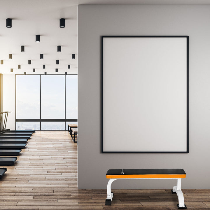 Soozier Multipurpose Workout Bench Flat Barbell Bench Weight Lifting Equipment Home Gym Utility Board