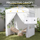Outsunny 6.7' x 6.7' Pop-Up Canopy Tent with Sidewalls, Height-Adjustable, Carry Bag Included, for Outdoor, Garden, Patio, White