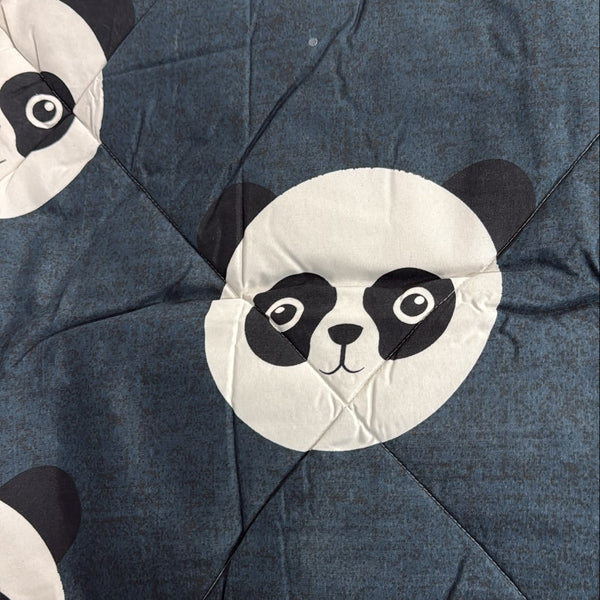 Aarniva Breathable Polyester Panda Pals Comforter Set | King/Queen | 250 GSM | Ultra-Soft & Cozy | Deep Sea | 5-Piece Set