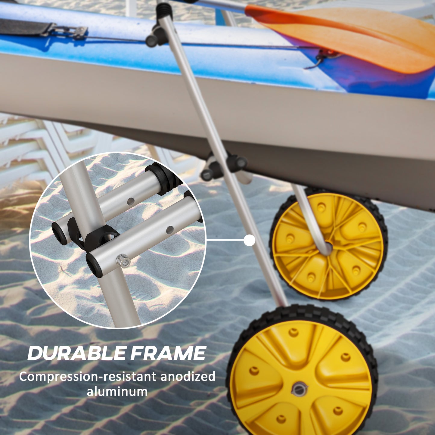 Soozier Freestanding Kayak Storage Rack with Adjustable Length, Heavy Duty Dual Kayak, SUP, Canoe, Paddleboard Rack for Indoor, Outdoor, Garage, Dock