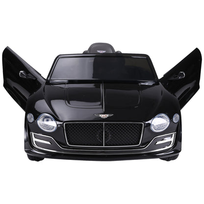 Aosom 12V Ride On Car Licensed Bentley Battery Powered Electric Vehicles w/ Parent Remote Control, 2 Speed - Black