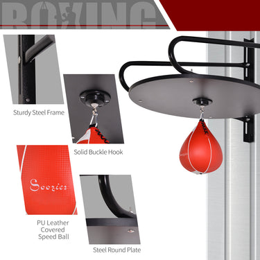 Soozier Wall-mounted Speed Bag Boxing Platform with Adjustable Height