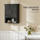 kleankin Bathroom Wall Cabinet, Medicine Cabinet, Toilet Storage Cabinet with Shelf for Living Room and Entryway, White