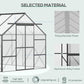Outsunny 20' x 8' Aluminum Polycarbonate Greenhouse Walk-in Garden Greenhouse Kit with Adjustable Roof Vent, Rain Gutter and Sliding Door for Winter, Black