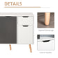 HOMCOM 35" Sideboard Storage Cabinet with Drawer, White and Grey