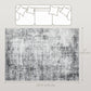 HOMCOM Area Rug for Living Room 9x12, Modern Abstract Machine Washable Rug, Non-Slip Carpet for Bedroom, Dining Room, Grey