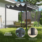 Outsunny 10x7ft Pergola with Retractable Roof Outdoor Patio Sun Shelter Garden Grape Tent Water-resistant Yard Shade Grey