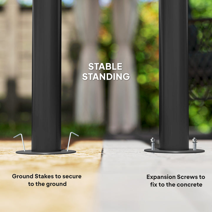 Outsunny 10' x 12' Outdoor Gazebo Canopy, Double Roof Hardtop Gazebo with Polycarbonate Roof, Steel Frame, Nettings and Curtains, for Garden, Lawn, Backyard and Deck, Khaki