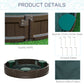 Outsunny Kids Outdoor Sandbox with Cover Waterproof Oxford Canopy, Bottom Fabric Liner, Children Playset for 3-12 years old, Backyard, Brown