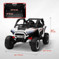 Qaba 2 Seater 24V 7AH Ride on Truck, Electric Car for Kids w/ Spring Suspension, Remote Lights, Horn, Music, White