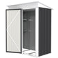 Outsunny Outdoor Storage Shed, Steel Lean-to Shed with Adjustable Shelf, Lock, Gloves, 5'x3'x6', Green