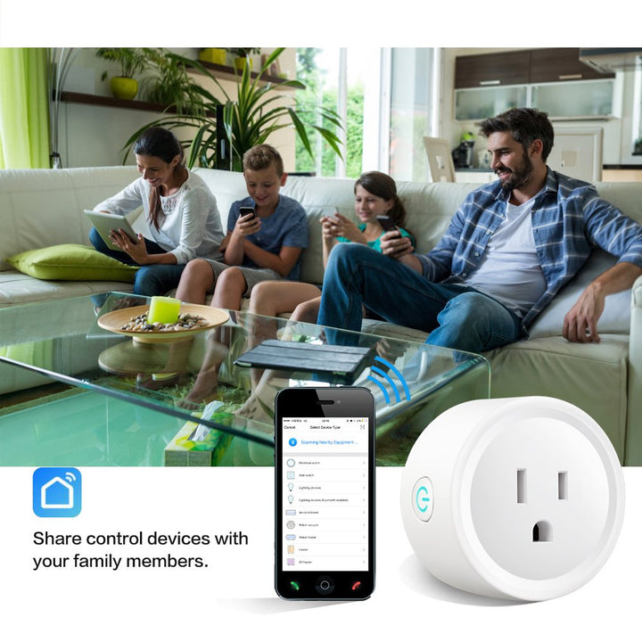 10A Wi Fi Smart Plug, Compatible with Alexa and Google Home sockets, Remote Control with Timing Function, Voice Control, Timing and scheduling,Works with Your Wi-Fi Router – no hub Required.