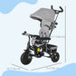 Qaba 6 in 1 Toddler Tricycle Stroller with Basket, Canopy, 5-point Safety Harness, for 12-60 Months, Blue