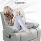 HOMCOM PU Leather Reclining Chair with Vibration Massage Recliner, Swivel Base, Rocking Function, Remote Control, Black