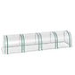 Outsunny 138"x39"x32" Transparent PVC Mini Tunnel Greenhouse Garden Green Grow Shed Portable Plant Flower Warm House Steel Frame Zipped Doors