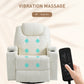 HOMCOM Massage Recliner Chair, Swivel Nursery Rocker Chair, Manual Reclining Sofa with 8 Vibration Points, PU Leather, Cup Holders, Side Pockets, for Living Room, Black