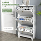 HOMCOM Narrow Shoe Storage with 3 Flip Drawers and Adjustable Shelves, Shoe Cabinet Organizer for 12 Pairs of Shoes, White