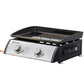 Outsunny 3 Burner Liquefied Gas Grill, Portable Tabletop BBQ Grill, for Camping, Picnic, Silver