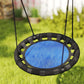 Qaba 39 inch Saucer Tree Swing Set for Kids with Adjustable Hanging Ropes for Outdoor, Backyard, Green